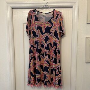 Colorful Starfish Print Dress